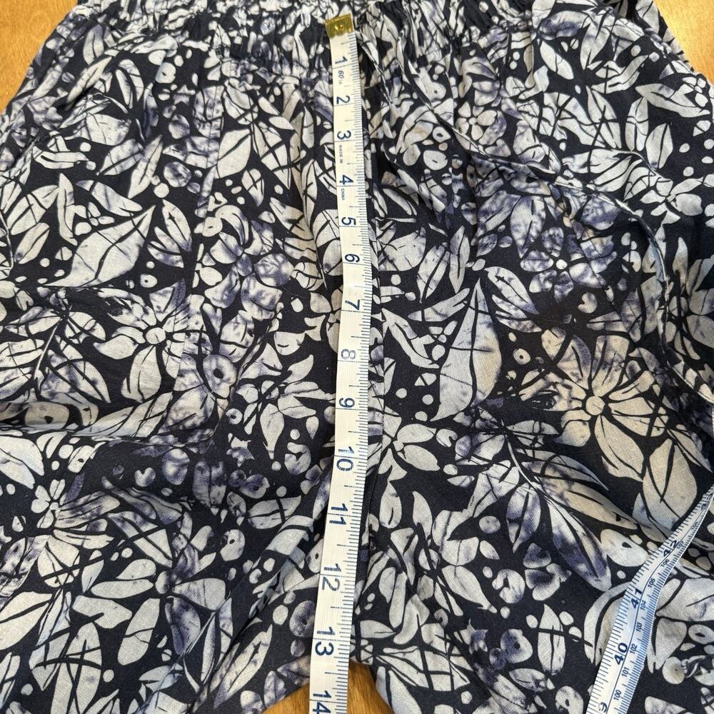 Christian Siriano Linen Blend Joggers Cargo Pockets Blue White Pull on Size S - Picture 5 of 11
